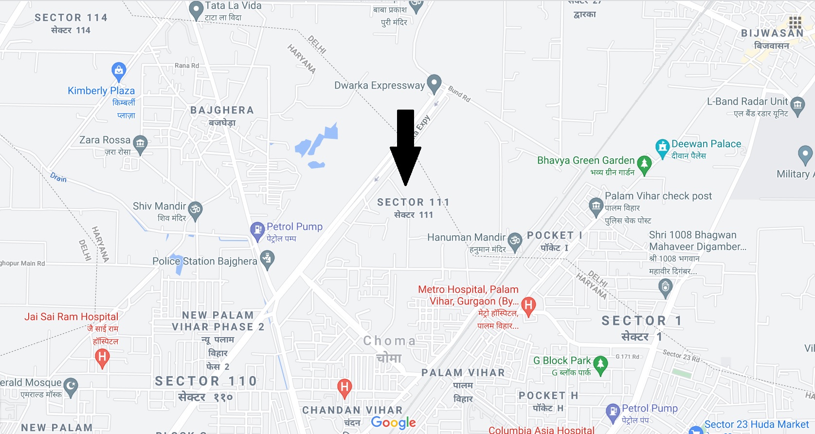 M3M Branded Residences Location Map