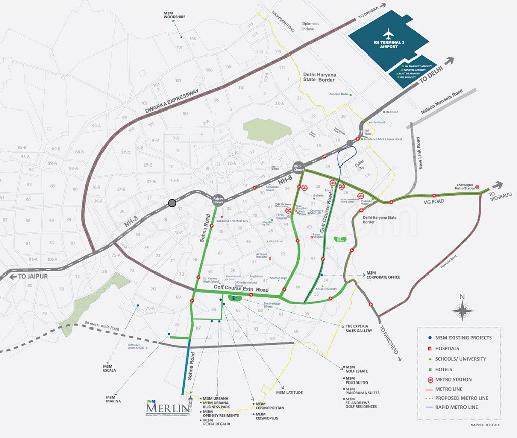 M3M Bliss Location Map